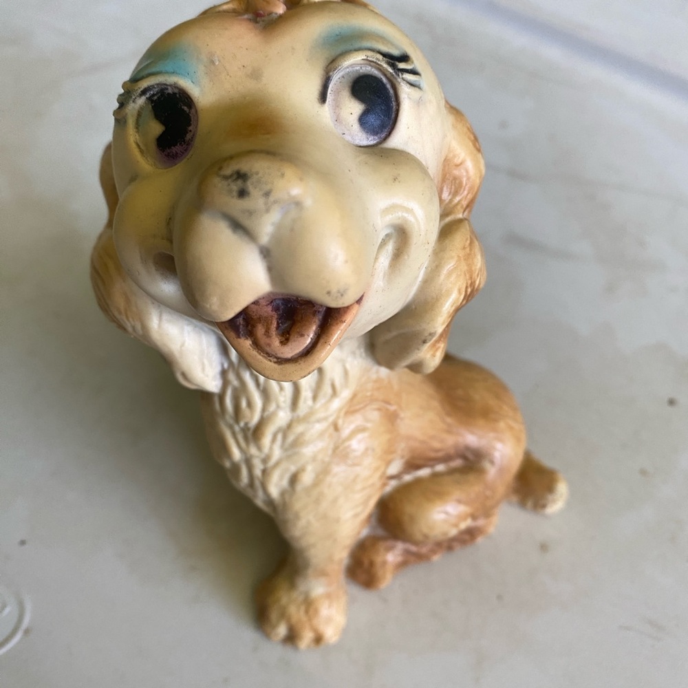 Figurine, Adorable Tan Dog Vintage